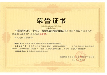 新疆油田十四五發(fā)展規(guī)劃報(bào)告書優(yōu)秀獎(jiǎng)